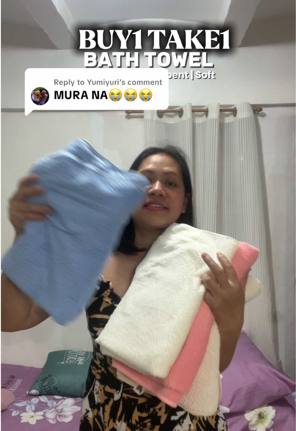 Replying to @Yumiyuri BUY1 TAKE1 BATH TOWEL #buy1take1 #towel #bathtowel #microfibertowel #absorbenttowel 