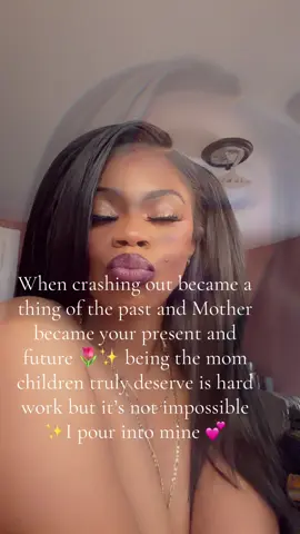 When crashing out became a thing of the past and Mother became your present and future 🌷✨ being the mom children truly deserve is hard work but it’s not impossible ✨ I pour into mine 💕