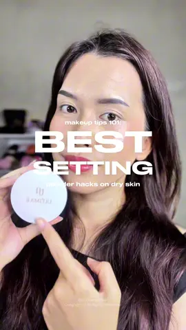 kalo di kulit kering, teknik setting ini lebih cocok daripada teknik baking karena ga bikin numpuk & patchy di bagian tertentu  #makeuptips #makeup101 #settingpowder #loosepowderhacks 