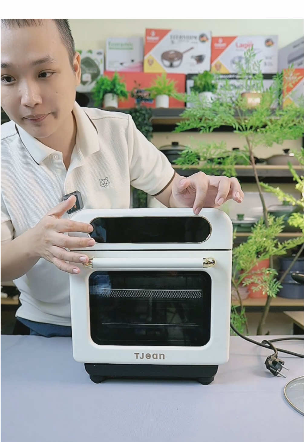 Lò nướng kèm hấp tiện lợi, thứ chị em nên sắm trong bếp là đây chứ đâu #maynuong #lonuong #lonuongtjean #tjeanbbqmachine 