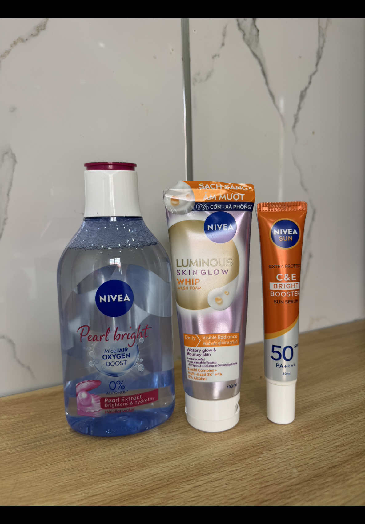 Chỉ cần kiên trì bộ 3 này sẽ mang lại hiệu quả bất ngờ cho da mụn #NiveaLuminouseSkinGlow #NiveaSunC&E #NIVEAClub 