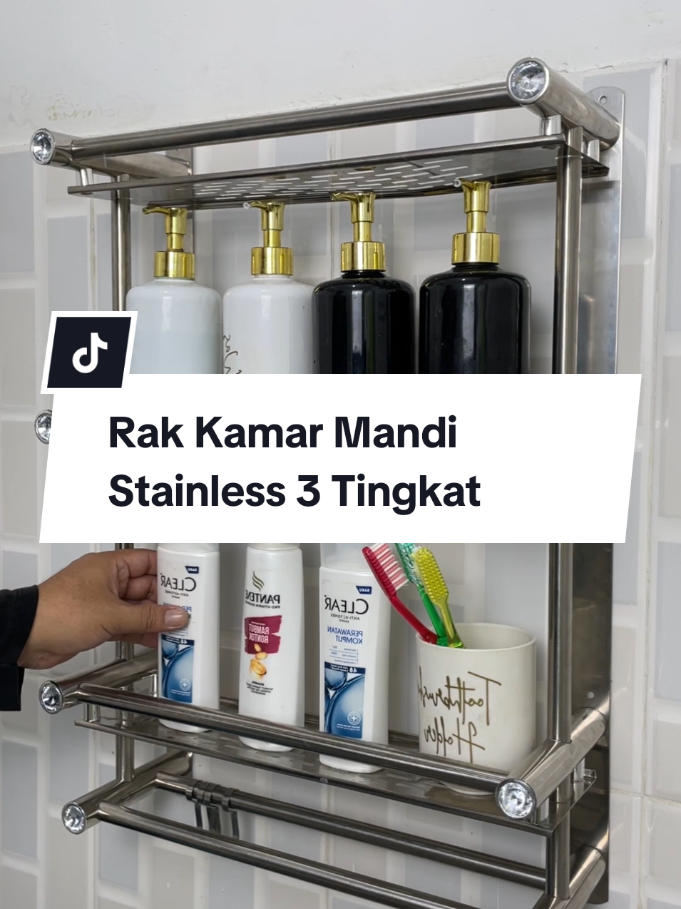 Membalas @bunda.faruq06 rekomendasi rak kamar mandi stainless serbaguna. Bisa untuk rak sabun atau gantungan handuk. #rakkamarmandi #rakkamarmandistainless #raksabun #rakhanduk #tiktokshopindonesia 