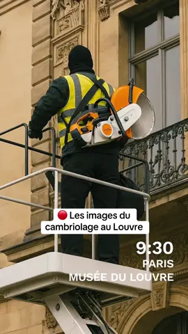 La video du cambriolage au musée du Louvre.  Reconstitution 😅 #museedulouvre