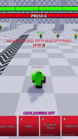 Red Senzu bean 120-0 combo #fyp #anime #aba #red #roblox 