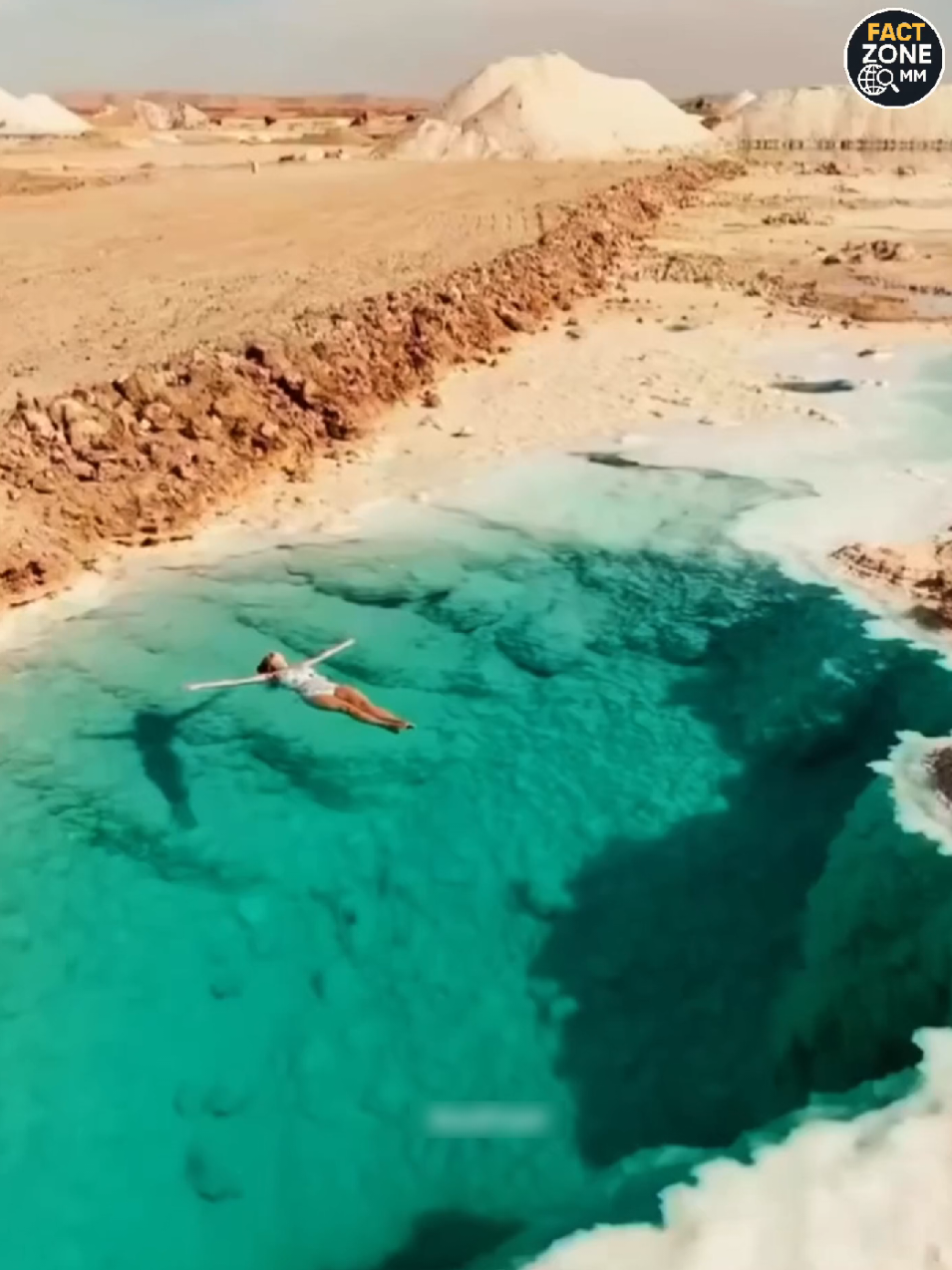 🌊သေချင်လို့နစ်ချင်ရင်တောင် မနစ်နိုင်တဲ့ရေ! #ပင်လယ်သေ #deadsea #သဘာဝအံ့ဖွယ် #ဆားငန်ရေ #foryoupage 