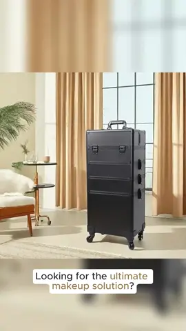 4 in 1 Rolling Makeup Train Case, Large Storage Cosmetic Trolley Makeup Travel Case with Key & Wheels Salon Barber Case Traveling Cart Trunk, Pink #luggage #luggageset #travelmakeup #makeupkitmusthaves #travelcase #travelproducts #4pieceluggageset #travelsizeproducts #luggagebags #carryonsuitcase