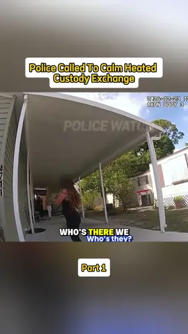 Police Called to Calm Heated Custody Exchange P1 #cops #bodycam #fyp #bodycamcops #copsusa🚔🇺🇸 