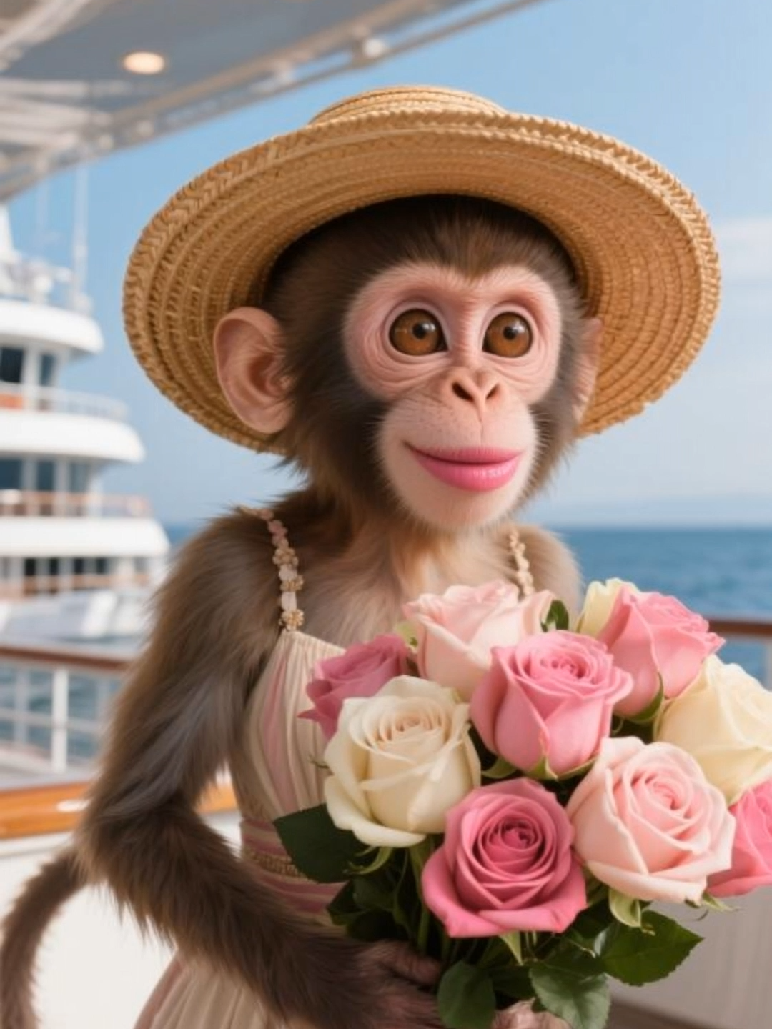 flowers #funny #flowers #girl #happy #sea #fyp #monkey #2025