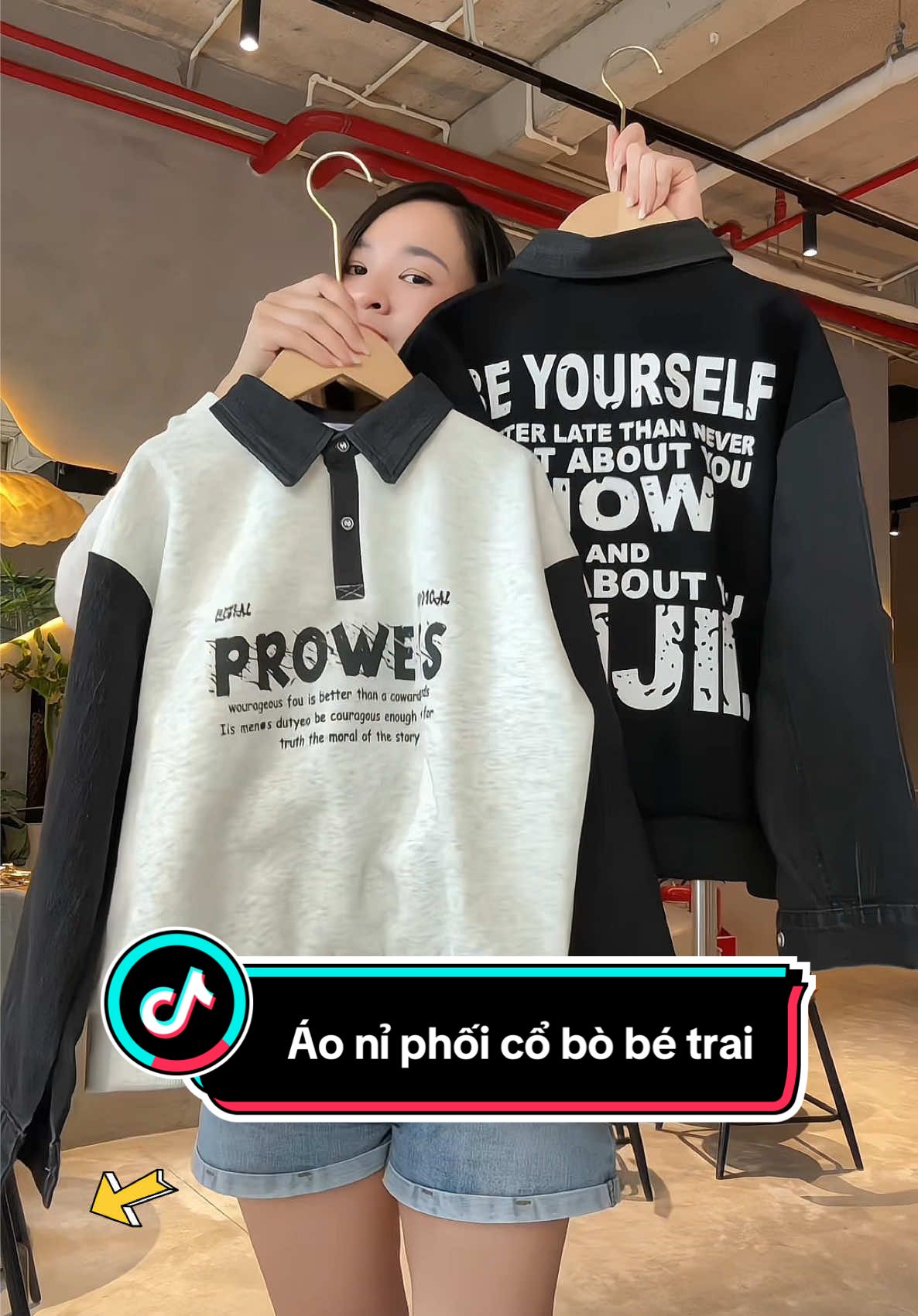 Áo Polo dài tay phối cổ bò cho bé trai chất nỉ ép 2da QCCC 17-60kg. #megaoreview123 #aonibetrai #aobetrai #aothudongbetrai #quanaobetrai 