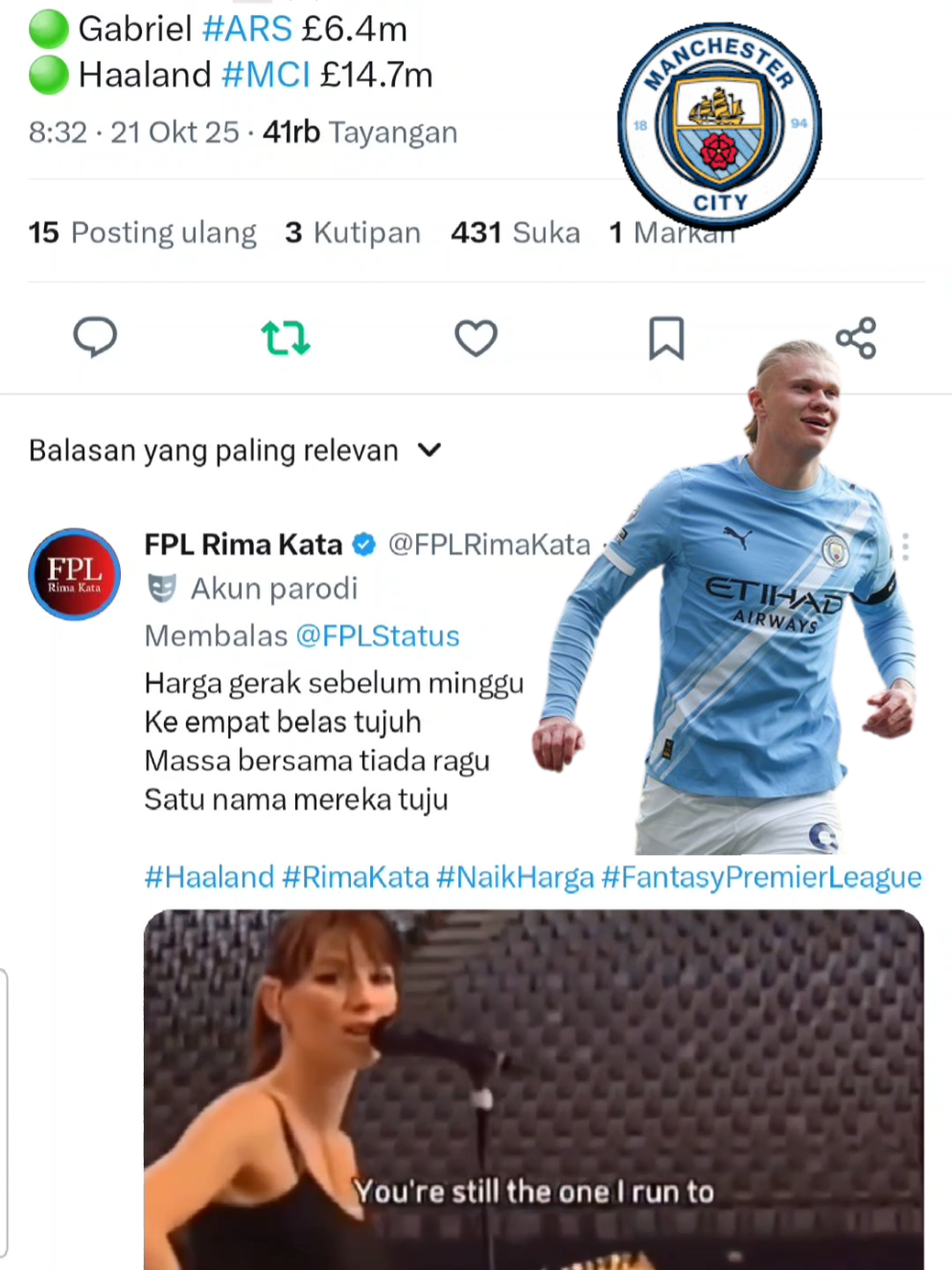 ........  Harga gerak sebelum minggu Ke empat belas tujuh Massa bersama tiada ragu Satu nama mereka tuju @FPL Bersajak 🌐  #Haaland #RimaKata #Bersajak #FantasyPremierLeague #FPLIndonesia 