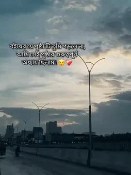 বইয়ের যে পৃষ্ঠা'টি তুমি পড়লেনা, আমি সেই পৃষ্ঠার গুরুত্বপূর্ণ অধ্যায় ছিলাম!😌❤️‍🩹 #tiktokbangladesh #caption #statusvideo #trending #fyppppppppppppppppppppppp 