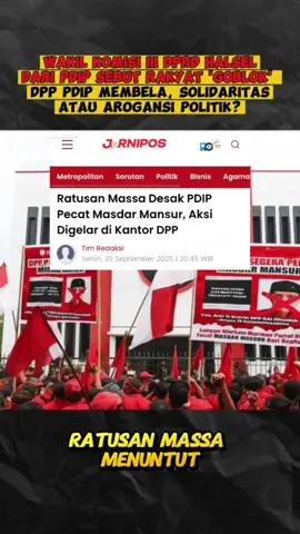 Wakil Komisi III DPRD Halmahera dari Fraksi PDIP, Masdar Mansur, sebut rakyat G0BL*K (K-nya 10).. Namun tidak ada respon apa-apa dari DPP PDIP terkait perbuatan Masdar. Apalah arti jargon partai Wong Cilik??! #pdiperjuangan #hina #dpp #partai #fyp 