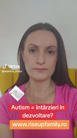 „Autism este egal cu întârziere în dezvoltare?” 🧠❓ Află informații corecte despre autism și diferențele față de întârzierile de dezvoltare. 🌿 👉 Descoperă soluțiile pas cu pas în programul START — link în comentarii. 💫 #LunaImplicariiTatalui #MonicaZinca #RiseUpFamily #Autism #DezvoltareCopii #ProgramStart #ParintiInformati