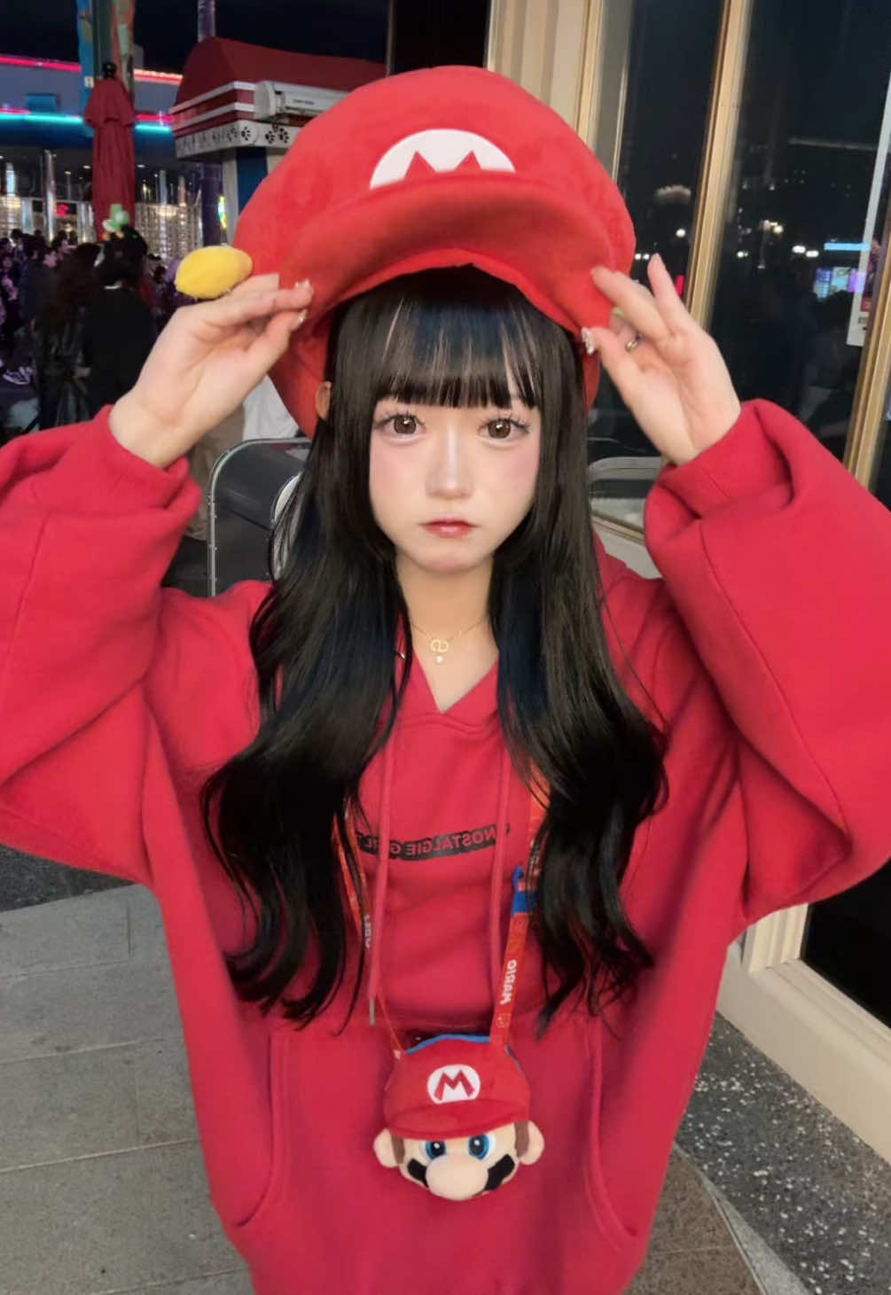 ユニバ行くって誰にも言ってなかったのに全身マリオは目立ちすぎたかも。声かけてくれた子たちありがとう！🎀 街で見かけたら是非声かけてね🪄#fyp #ユニバ #ホラーナイト #ljk 