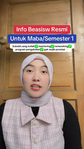 Beasiswa resmi buat Maba Semester 1 guysss. Cuss daftar #fyp #fypage #studyalaputri #beasiswa #beasiswakuliah #infobeasiswa #tipsbeasiswa #smartscholarship #briliant #beasiswamaba #maba 