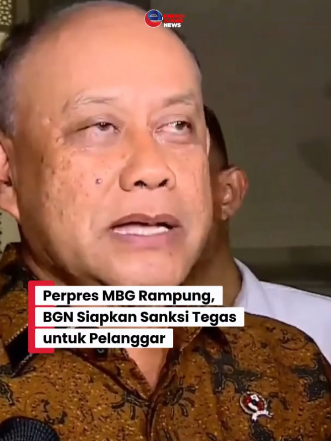 Perpres Makan Bergizi Gratis Rampung, BGN Siapkan Sanksi Tegas untuk Pelanggar Selengkapnya di Energijuangnews.com  #Mbg #dadanhindayana #SPPG #Sidangkabinet 