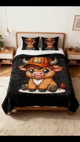 This cow blanket is so cute!🥰 #fyp 