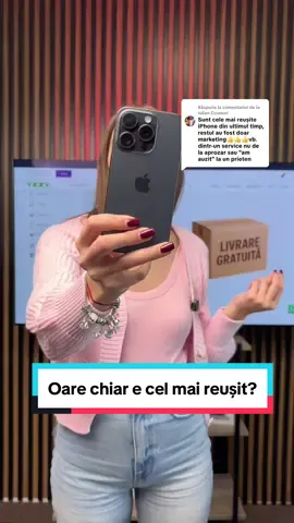 Ca răspuns pentru @Iulian Cosman  oare chiar e cel mai reușit telefon apple? Voi ce ziceți? Scrie părerea ta în comentarii! #yzzy #fyp #telefoanesecond #iphone #15pro