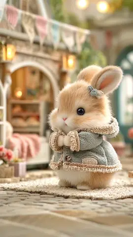 うさぎちゃんのおやすみなさい❤ ボタンをとめて〜 う〜とめられない そのまま寝ちゃお〜っと くまちゃんおやすみなさい❤ Good night, little bunny ❤   Button it up~   Oh no, I can’t!   I guess I’ll just fall asleep like this…   Good night, little bear ❤ #dollhouse #miniature #cutecreatures #rabbit #goodnight 