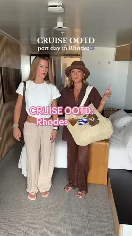 cruise ootd 🚢🤎 in Rhodes today and wearing @BILLY J #cruiseoutfit #cruiseootd #vacationoutfit  
