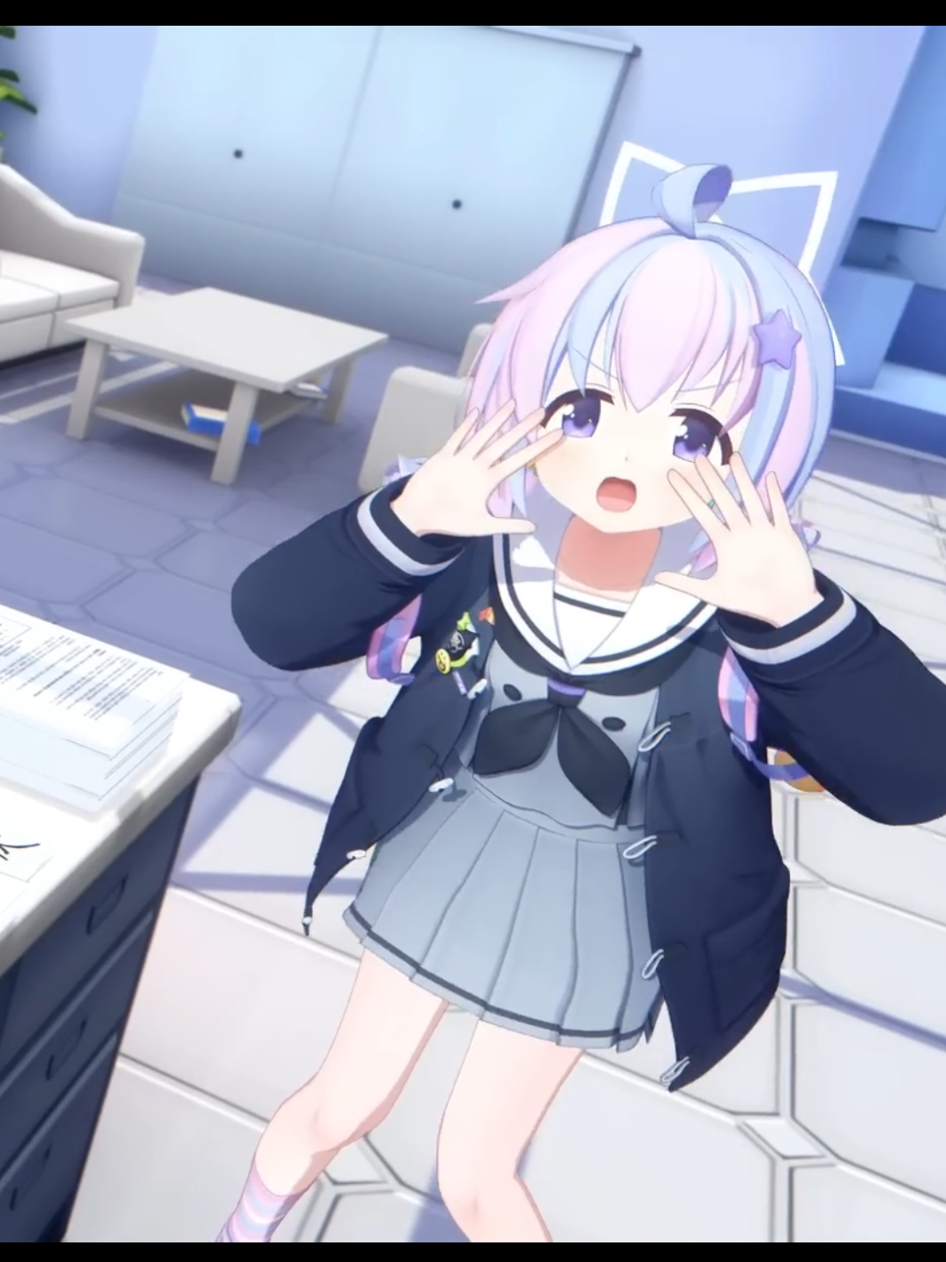 Reisa Uzawa has arrived! ✨ Sensei: It’s smaller and cuter than I expected 💢😭 Blue archive Reisa Uzawa #bluearchive #cute #funny #noisy #funky 