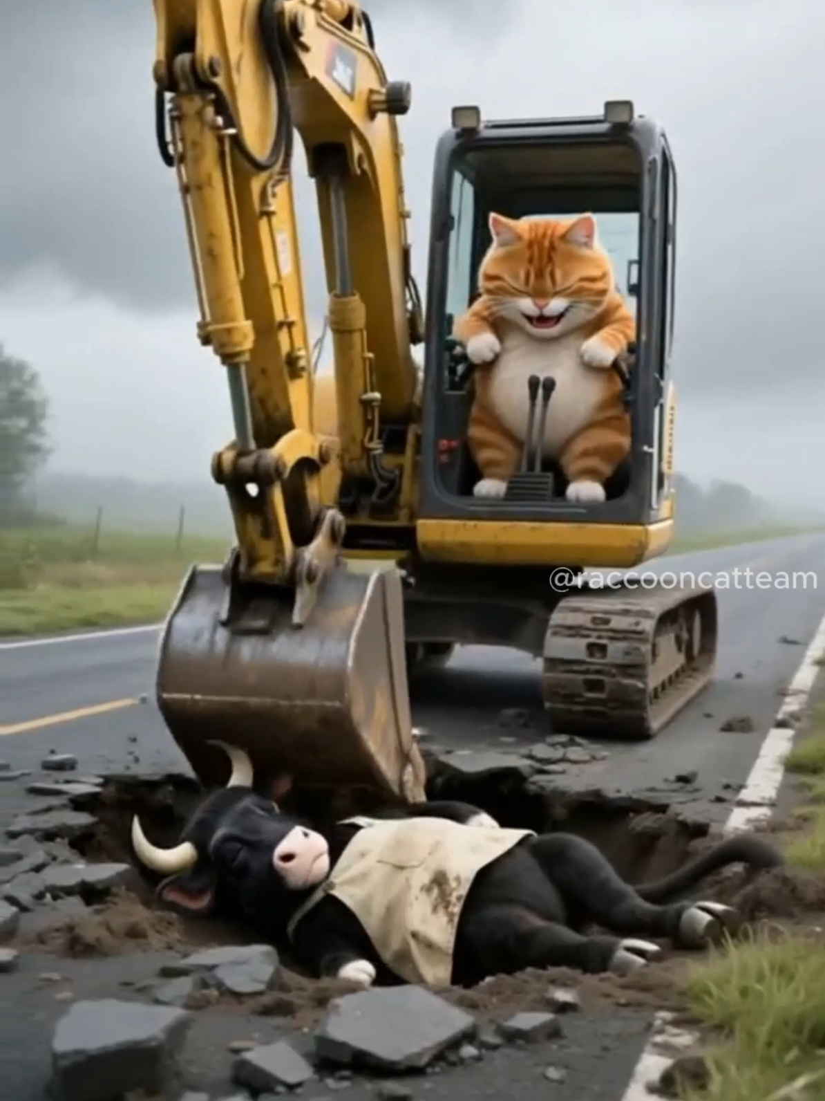 #aianimation #foryoupagе #funnyvideo #orangecat #raccooncatteam 