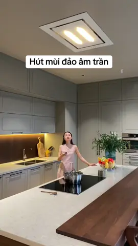 Hút mùi đảo âm Trần - Giải pháp cho căn bếp có khoảng không gian mở hoàn toàn #emtrangtubep #kitchen #hutmuidaoamtran #tubepcaocap #bsmartkitchen 