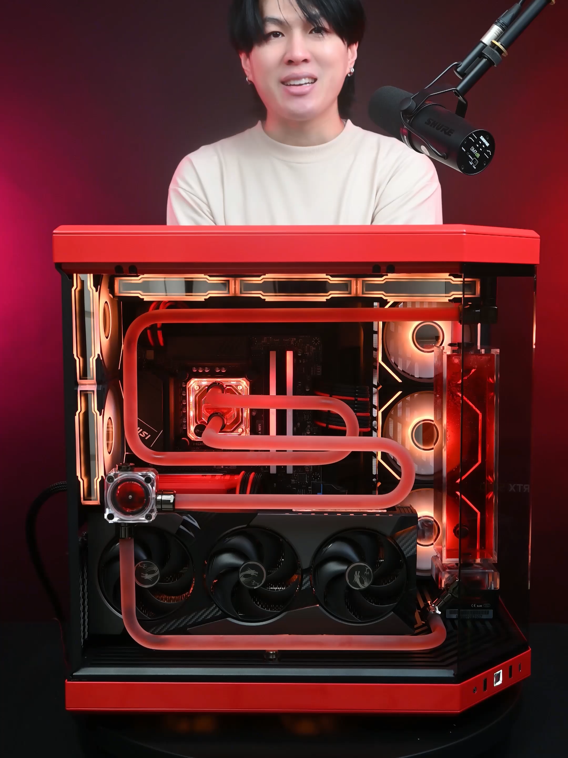 แดงขนาดนี้จะไม่แรงได้ไง #คอม #คอมพิวเตอร์ #คอมประกอบ #คอมเล่นเกม #คอมสวยๆ #ชุดน้่ำเปิด #hytey70 #hyte