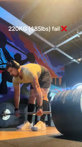 220KG (485lbs) deadlift fail ❌ Bodyweight 95KG Felt strong today so jumped way ahead of the plan and thought I’d give 5 plates ago, which is 10KG above my current 1 rep max of 210KG. I was happy how it went up but just couldn’t get enough to lock it. Big believer in you don’t know what you’re capable of unless you try. We’ve given it a go, it wasn’t today, so I’ll get back to the plan and make sure it goes up fully next time ⏰ We keep moving. #gym #GymLife #fit #Fitness #fitfam #ukfitfam #instafit #training #workout #strength #muscle #bodybuilding #achieve #dedication #determination #goals #gains #health #hardwork #inspire #inspiration #motivation #grind #noexcuses #powerlifting #strong #strongman #deadlift 
