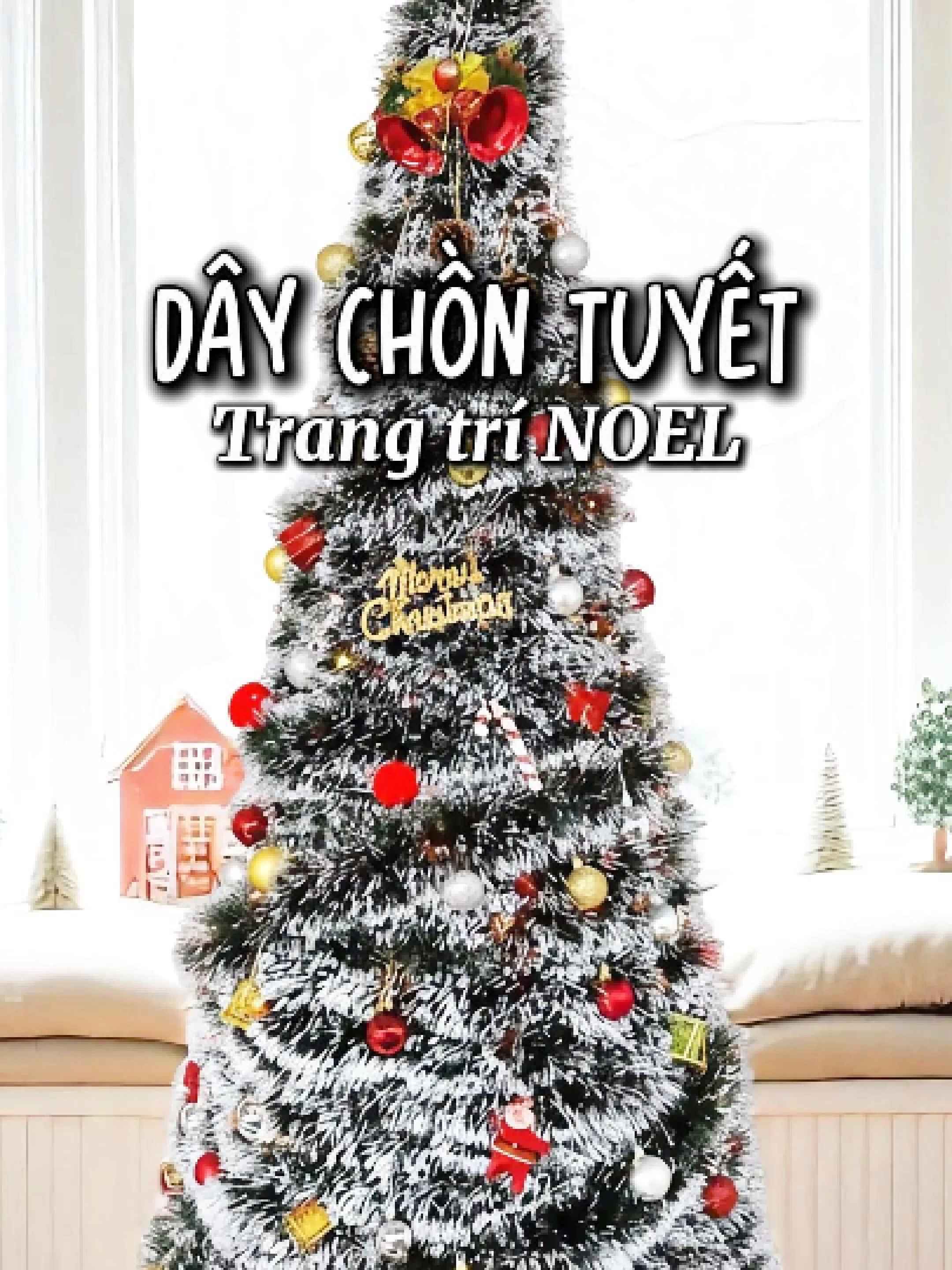 Mã 103 | Dây Chồn Tuyết rộng 9cm 11cm to dài 2m Trang Trí Noel Giáng Sinh siêu đẹp #daychontuyet #daynoel #trangtrinoel