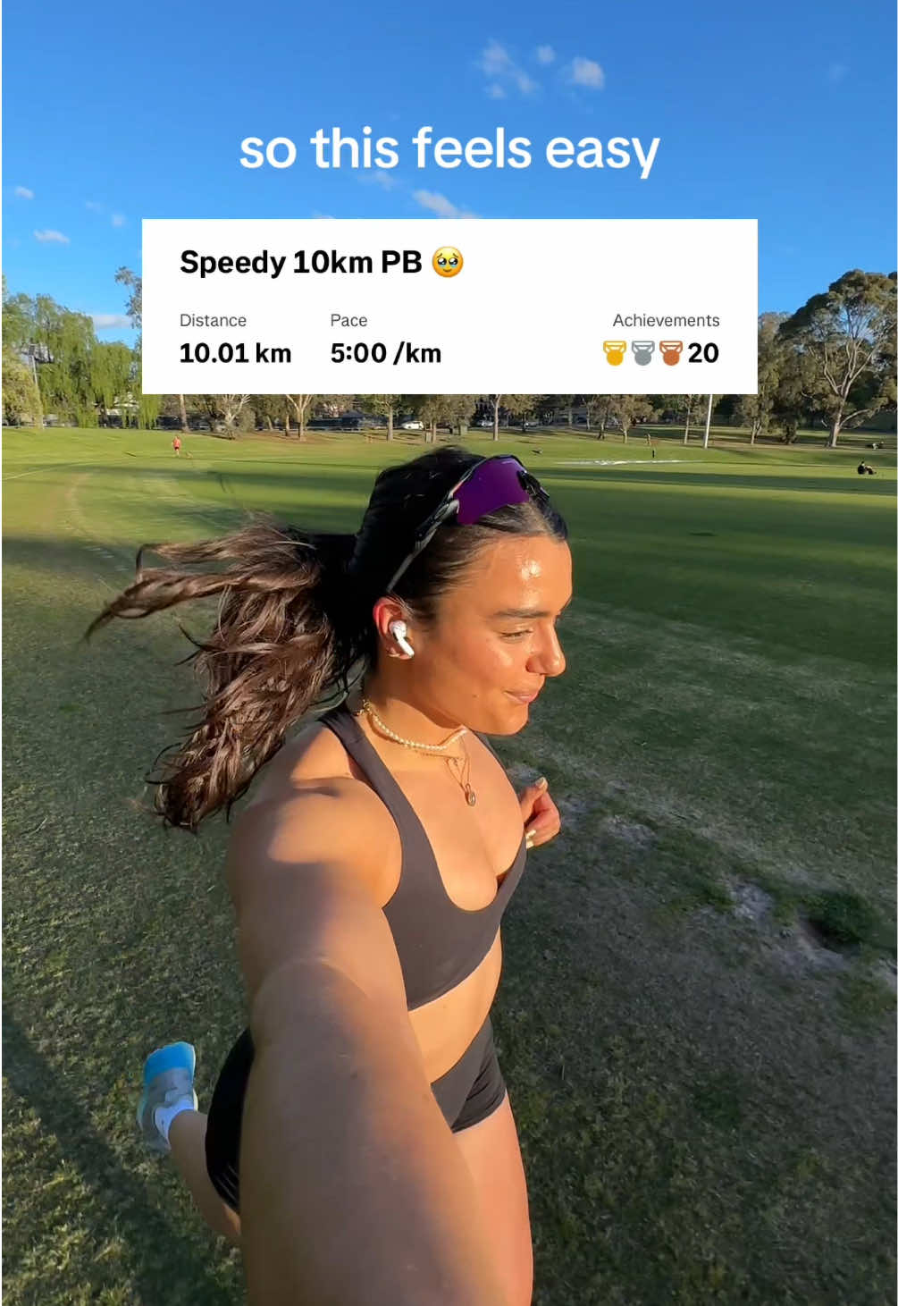 I never really understood the term, “run slow to run fast” until I started running more! It is sooo true that once you realise not every run has to be super speedy, and stop focus solely on pace, that’s when you see the biggest improvements!  If you’ve been following my running journey this year, I appreciate you.  If you’re looking to start running, I highly recommend, truly the best decision I made this year, stepping into my hybrid era and adding in some consistent run training.  Falling back in love w the journey again 🥹💛 #Running #runningjourney #hybrid #runner #fitnessmotivation 