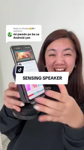 Replying to @Chubby😚🏳‍🌈 Yess pwedeng pwede sa Android etong K8 induction speaker from KY Tech🥰🥰 #aizagayagaya #inductionspeaker #sensingspeaker #2in1speaker #speaker 