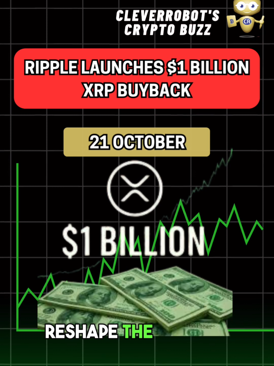 $1 B buyback?! Ripple’s going all-in on XRP 🚀 #xrp #Ripple #cryptocurrency #cryptok #tiktokuk🇬🇧 