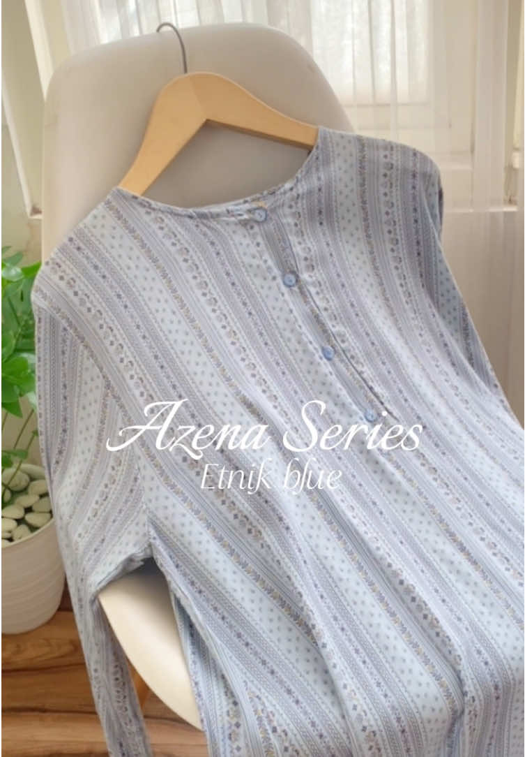 Gamis Adena Series Etnik Blue🦋✨ Motifnya elegan dan bahannya adem jadi nyaman dipakai buat daily🫶🏻 Shop Now🛍️🛒 #foryoupage #fyp #gamiskekinian #gamismurah #outfitideas 