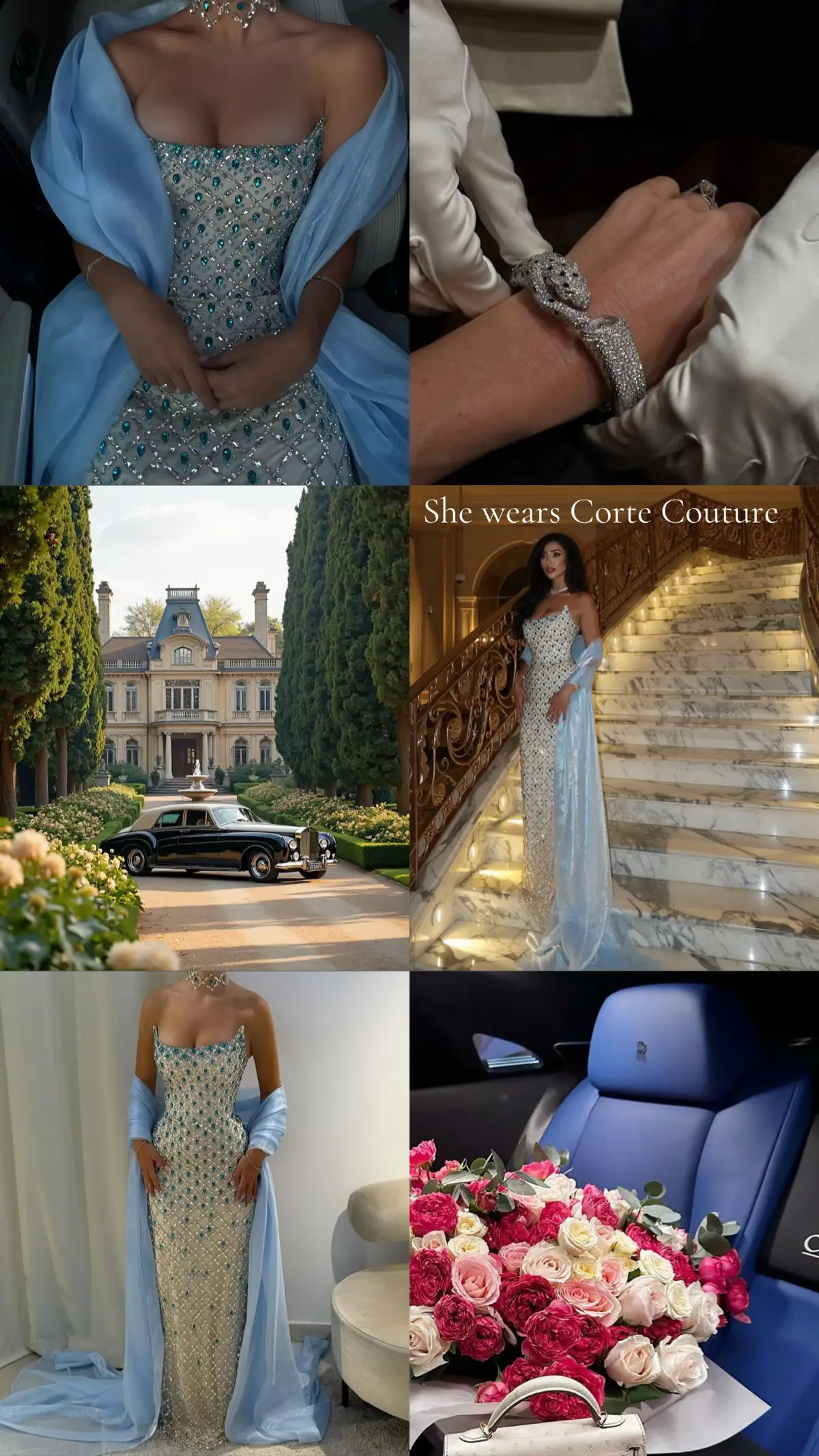 She wears Corte Couture.