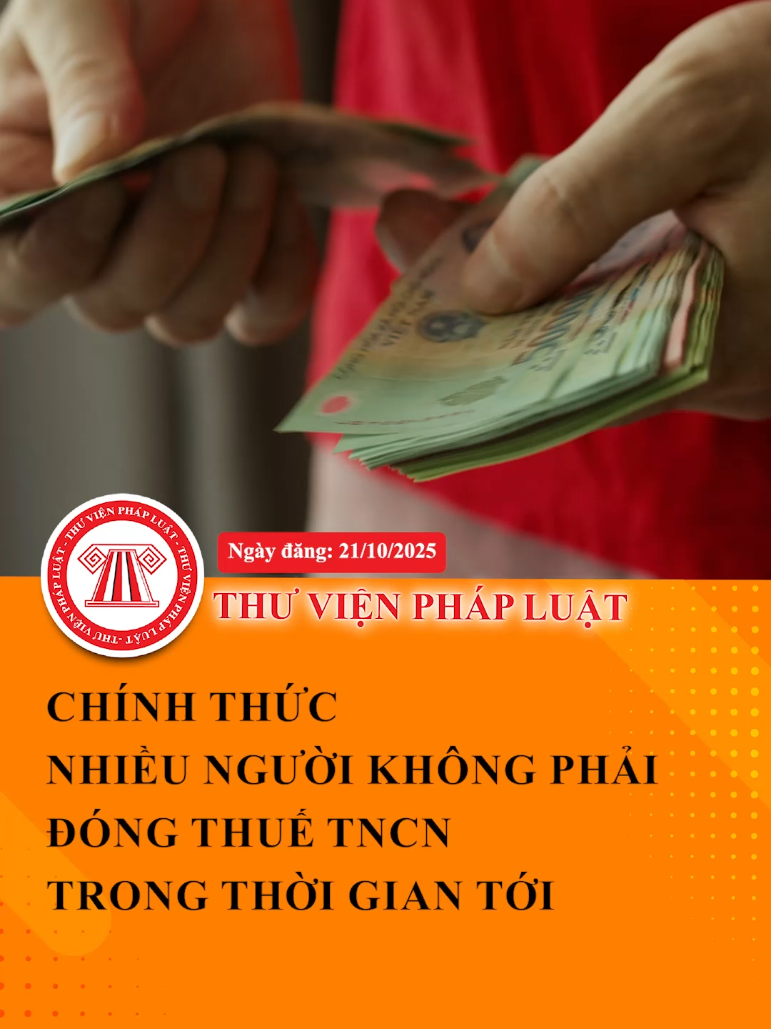 Chính thức nhiều người sẽ được miễn thuế TNCN từ kỳ tính thuế 2026 #ThuVienPhapLuat #LearnOnTikTok #Hoccungtiktok #TVPL