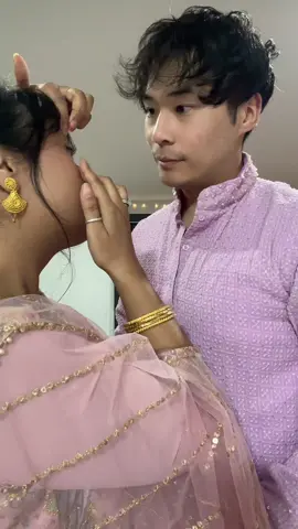 His reaction at the end is everything 💕 #couplegoals #nepalicouple #relationshipgoals #cutecouple 