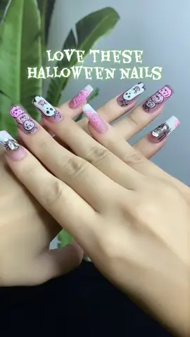 Pumpkin Nails for Halloween nail 🎃💅 #nailart #halloweennails #fyp 