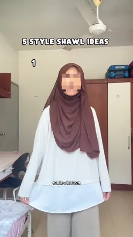 Replying to @☆ 5 style shawls with me! #shawl #shawltutorial #shawlmurah #shawlchiffon #shawlbrown 