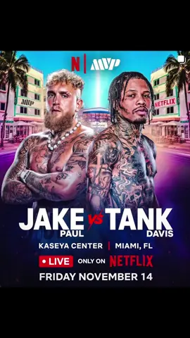 ▫️TRENDING NOW🫆  @mostvaluablepromotions  The war is no longer in ATL... Jake Paul vs. Gervonta “Tank” Davis is TAKING OVER MIAMI 🔥 Same date. Same fight. NEW CITY. 🗓 Friday, November 14th — the Kaseya Center becomes the battleground for the BIGGEST FIGHT OF THE YEAR. No retreat. No surrender. It’s goin’ down in the 305. 📺 LIVE on Netflix 📍 Kaseya Center | Miami, FL 📅 Friday, Nov 14 For Tickets, Info & All Official Updates @jakepaul  @gervontaa  @mostvaluablepromotions  #JakeTank #MiamiFightNight #TrendingNow  Follow @Trending-Now®️ Powered by @datz_trending_ent