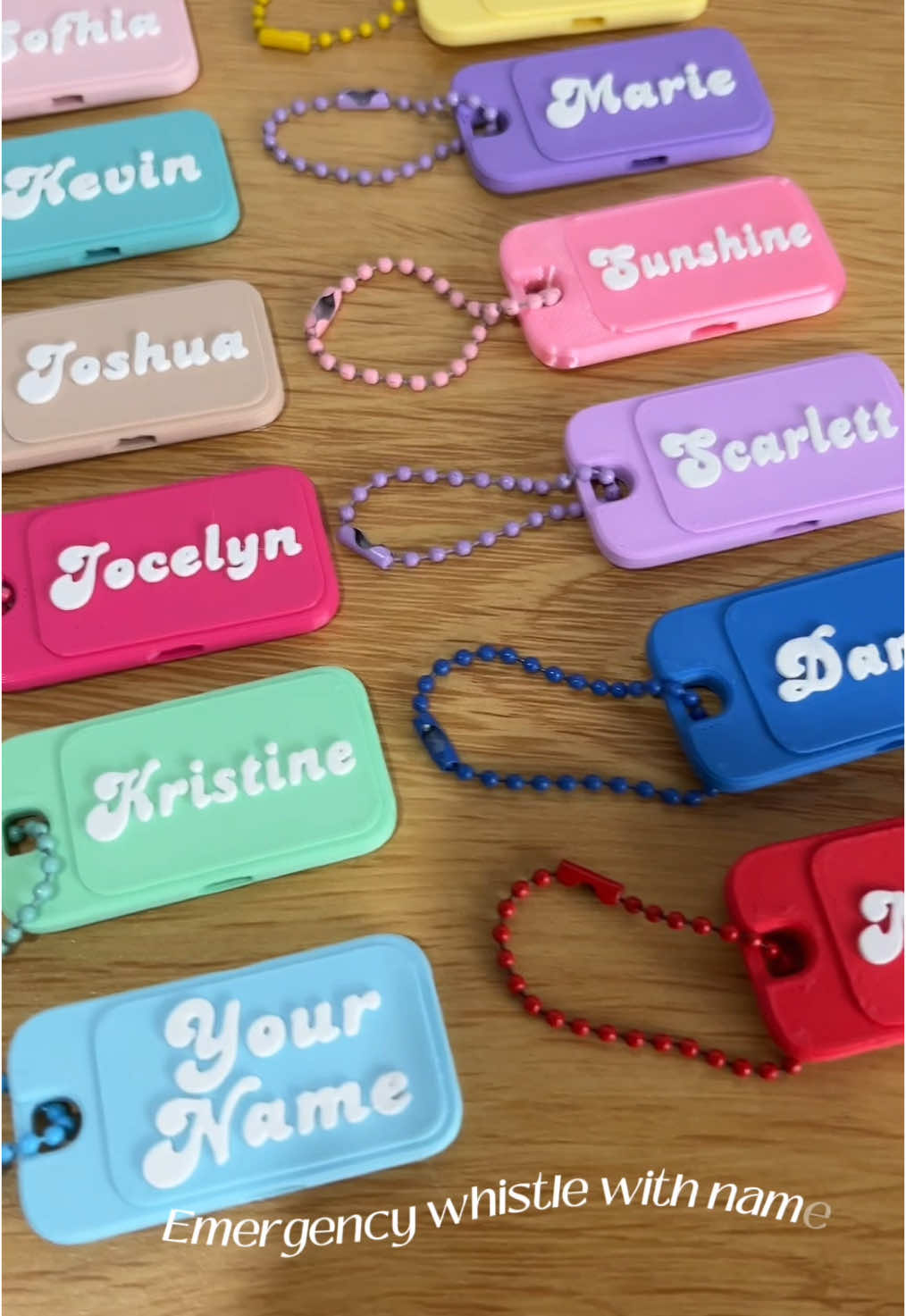 Personalized Emergency Whistle #fyp #personalizedgifts #gift #keychain #tiktok #foryoupage 