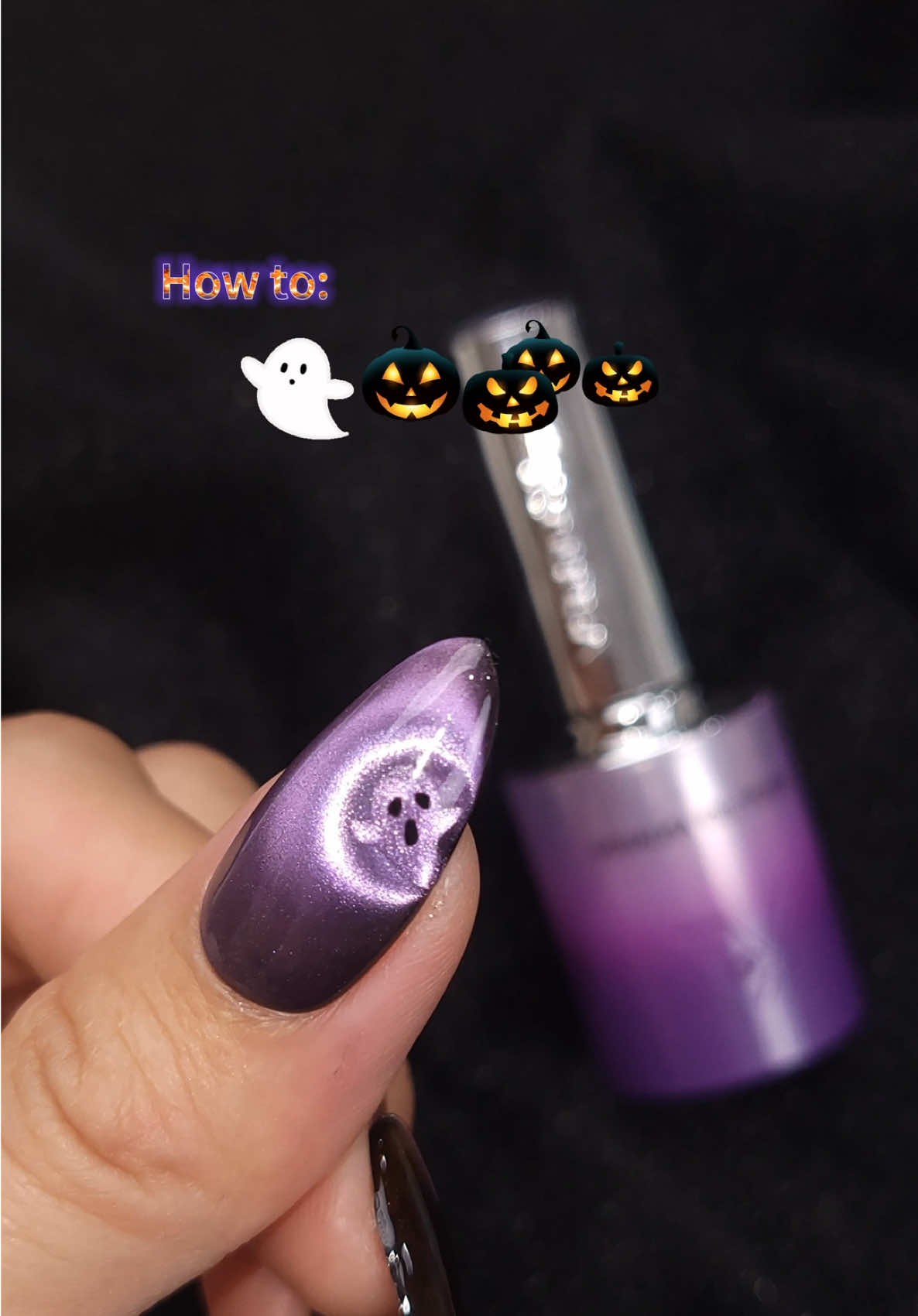 This Cat Eye Ghost nail look is chefs kiss for vibe lovers! Create it easily with Venalisa cat eye gel—vibrant, long-lasting, and oozing dark-sweet cool. Follow the tutorial and be the dark nail queen of TikTok! 💅#HalloweenNails#nailtutorial#nailinspo#ghostnails#cateyenails