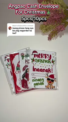 Replying to @Elaykyutt16 mii sa isang pack meron 5pcs or 10pcs depende po sa oorderin nyo #angpao #cashenvelopes #cashenvelope #fyp 