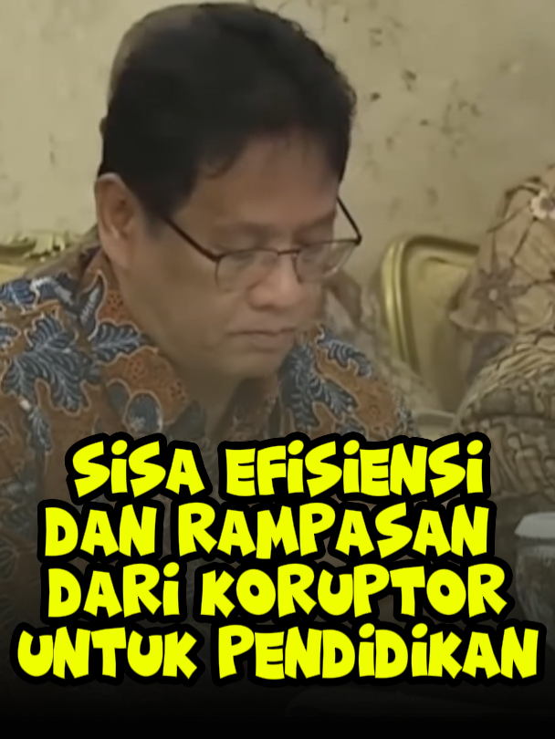 Prabowo: Uang sisa efisiensi dan rampasan dari koruptor akan dialokasikan untuk pendidikan. Menteri Keuangan Purbaya langsung mencatat! #prabowo #purbaya #prabowosubianto