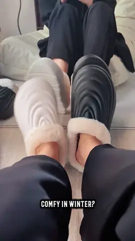 A pair of rather cool matching slippers 😎#yassia #fallfashion #warmslippers #falloutfits #slippers 