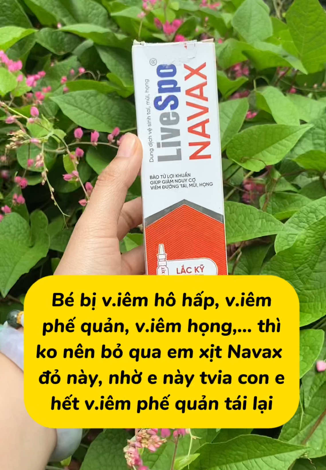 Các mom có bé nhỏ bị v.iêm hô hấp nên kết hợp thêm xịt mũi Navax đỏ này cho nhanh hết nhé #mecocahana #chamcon #tresosinh #nuocmuoisinhlychuabaotuloikhuan #livesponavax 