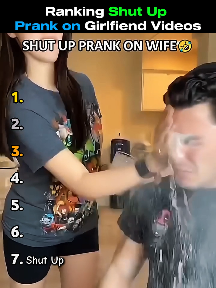 Ranking Funniest Shut up Pranks on Girlfriend 😛  #girlfriendprank #rankingvideos #toprankingmoments #topmoments #best5moments 