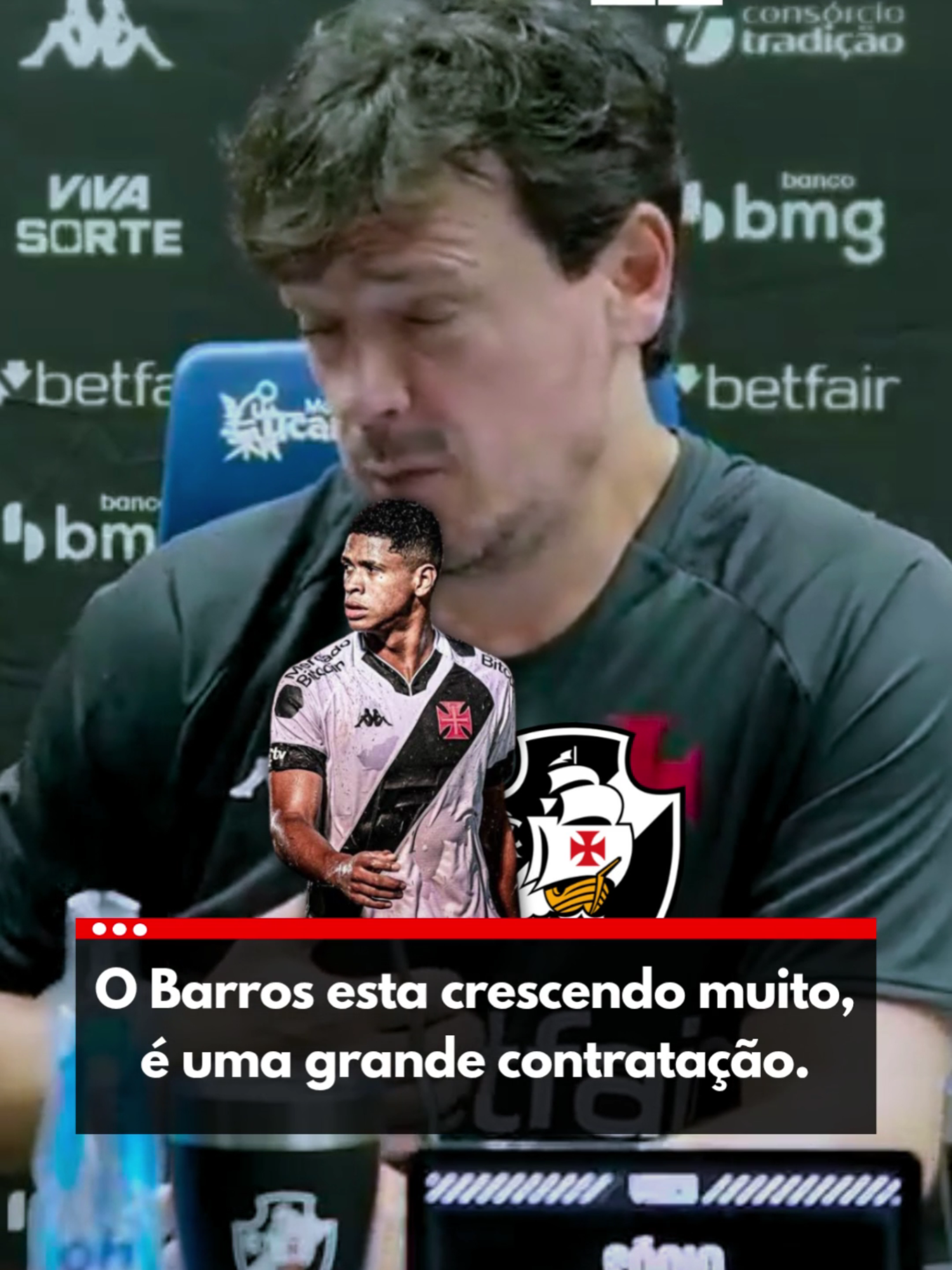 FERNANDO DINIZ ANALISA DESEMPENHO DE BARROS | COLETIVA DE IMPRENSA PÓS JOGO CONTRA O FLUMINENSE #vasco #futebol #fernandodiniz #barros