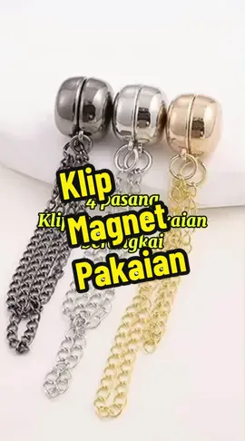 4 pasang klip magnet pakaian #mudah dan cepat #tidak rosak pakaian #memendekkan kaki seluar #kiasan pakaian #
