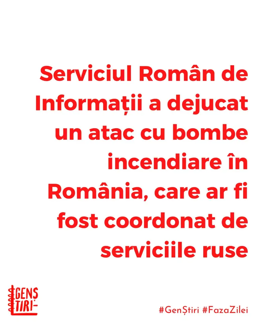 Doi cetățeni ucraineni, care ar fi fost coordonați de reprezentanți ai serviciilor secrete ruse, au fost opriți dintr-un plan de a incendia un sediu al companiei ucrainene de curierat Nova Post din București, a anunțat marți Serviciul Român de Informații (SRI) într-un comunicat de presă. ㅤ Premierul polonez, Donald Tusk, a spus marți că autoritățile au arestat opt persoane pentru sabotaj. Ministrul responsabil de serviciile speciale, Jacek Dobrzyński, a clarificat ulterior că sunt 55 de persoane reținute, inclusiv pentru că ar fi fost în misiuni de recunoaștere la puncte militare strategice. ㅤ SRI a descoperit în perioada 14-15 octombrie că cei doi ucraineni au intrat în România dinspre Polonia și au depus la sediul Nova Post „două colete care conțineau dispozitive incendiare cu inițiere de la distanță, confecționate artizanal, disimulate în căști audio și piese auto, respectiv componente de monitorizare a locației prin GPS”. ㅤ S-a descoperit că substanțele incendiare erau termitul și nitratul de bariu. Coletele au fost dezamorsate, prevenind un atac. ㅤ Nova Post oferă de servicii logistice pentru persoane fizice și pentru afaceri între Uniunea Europeană și Ucraina, dar și prin Europa. În timpul pandemiei COVID-19, timp de 2 ani, compania a donat aparate de oxigen și alte echipamente medicale spitalelor din Ucraina, conform site-ului firmei. Suspecții ar fi creat un fel de rută pentru a trimite explozibili prin Polonia și România către Ucraina, conform ministrului polonez. Printre cei arestați în Polonia a fost și un ucrainean de 21 de ani, suspect de spionaj în Polonia și România, care ar fi avut legătură cu cei doi ucraineni reținuți în București. A fost o colaborare între SRI și DIICOT, MAI-DCCO şi MApN-DGIA și servicii partenere externe. În prezent, se derulează investigații privind acțiunile celor doi cetățeni ucraineni, a mai spus Serviciul. ㅤ Autoare: Amalia Vulpe Sursa: SRI / Nova Post / Reuters / Polskie Radio ㅤ #Genștiri #tineri #stiri #rusia #ucraina 